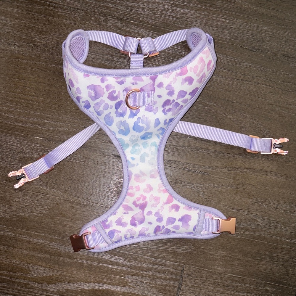 Top Paw Pastel Spotted Leopard Print Dog Harness Small